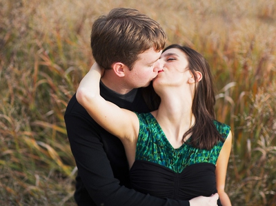 romantic kiss on neck