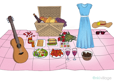 romantic picnic clip art