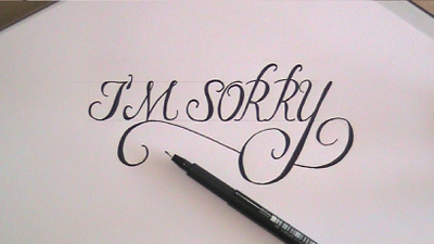 Image result for im sorry letters